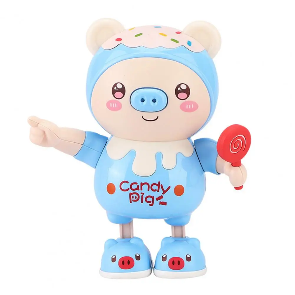 

Dynamic Music Pig Toy Electric Dancing Piglet Toy with Music Lights for Kids Educational Crawling Toy for Babies Dynamic