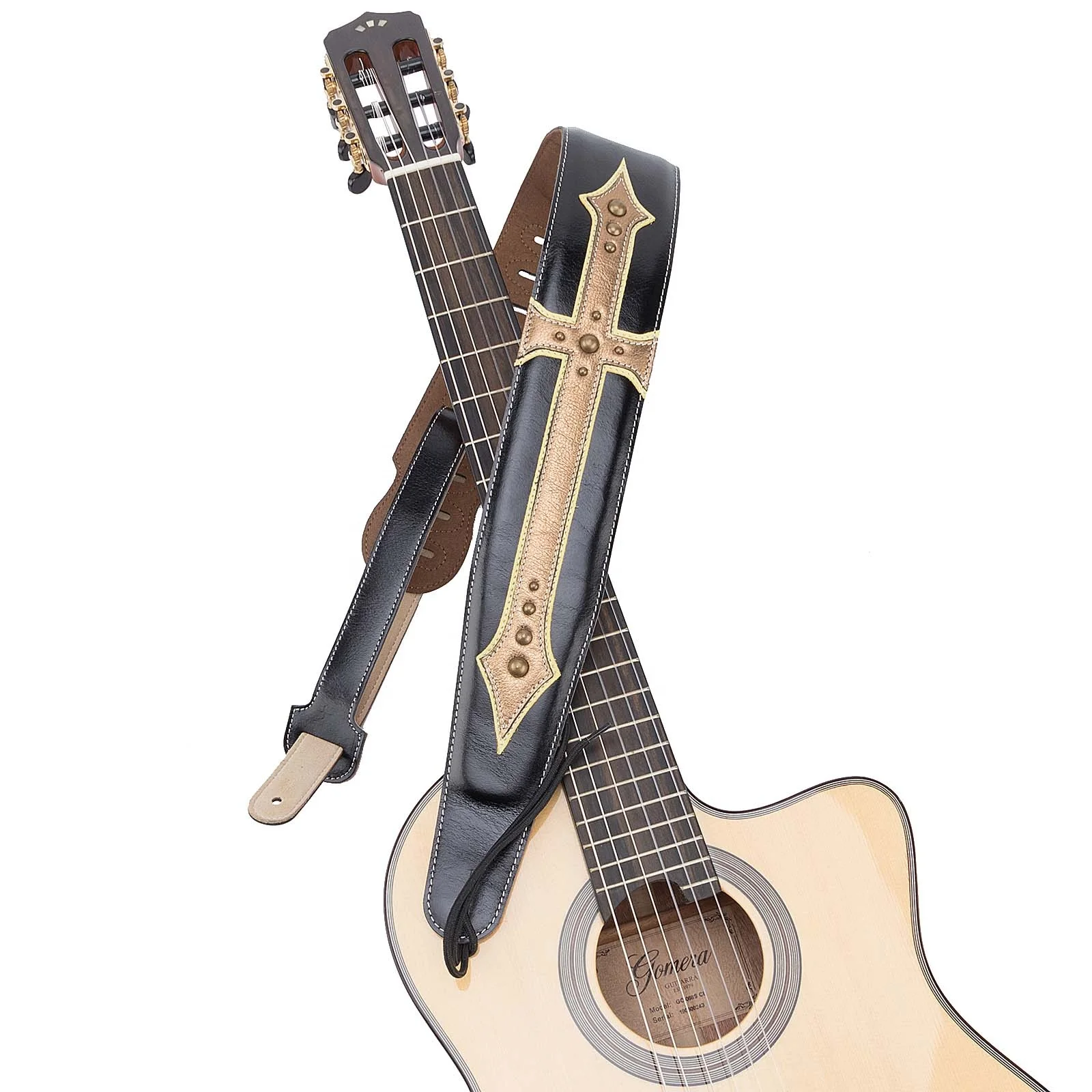 

Professional Wholesale High Quality Cowhide Material Leather Guitar Strap