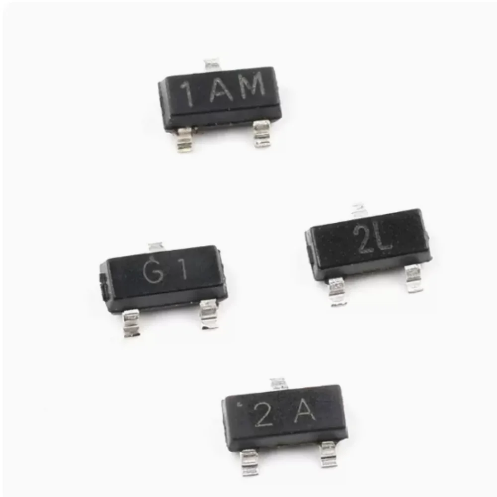 100 قطعة MMBT3904 5551 3906 2N5401 الترانزستور 1AM 2A G1 2L SMD SOT23 MMBT2907A 2F MMBT2222A 1P