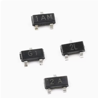 100PCS MMBT3904 5551 3906 2N5401 Transistor 1AM 2A G1 2L SMD SOT23 MMBT2907A 2F MMBT2222A 1P