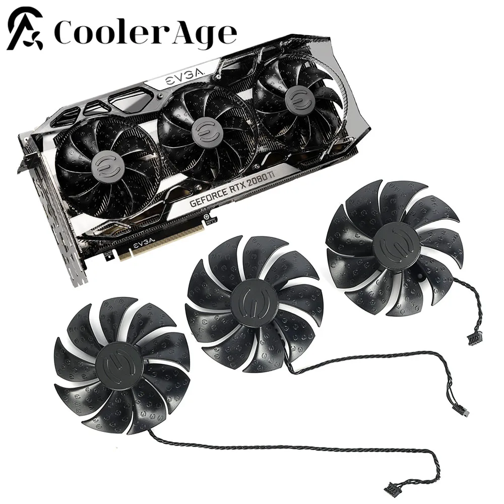 Video Card Fan For EVGA GeForce RTX 2080 Ti FTW3 ULTRA Triple 87MM PLD09220S12H RTX2080Ti Graphics Card Cooling Fan