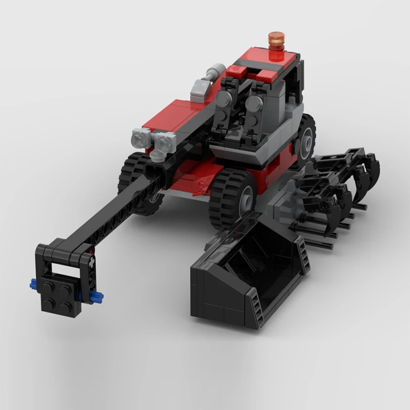 City Car Model MOC Building Bricks MLT 840-145 PS Telehandler Modular Technology Children Holiday Gifts Assemble Toys Suit