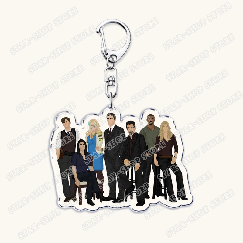 Hot Criminal Minds Bau Keychains for Women Accessories Bag  Spencer Reid Criminalminds FBI Morgan Key Chain Fans Gifts Keyrings