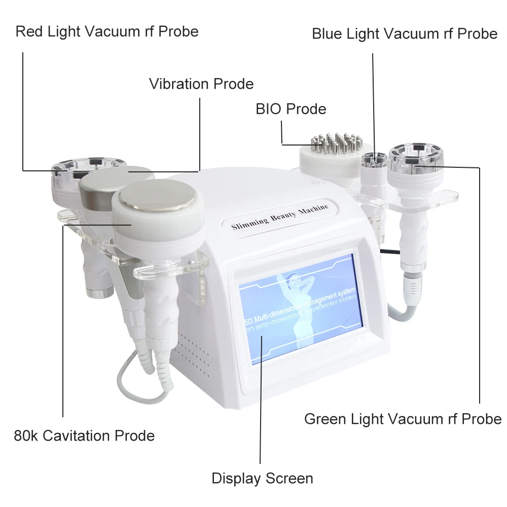 جديد 6 في 1 80K ليبو التجويف بالموجات فوق الصوتية فراغ آلة التخسيس فقدان الوزن نحت الجسم شد الجلد جهاز رفع #2