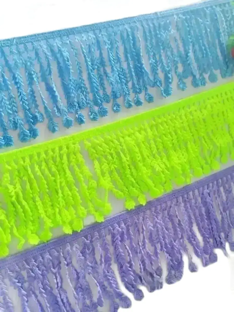 5 Yards 9cm Wide Flower Cotton Lace Fringe, sky blue fringe, lilac fringe, neon yellow fringe