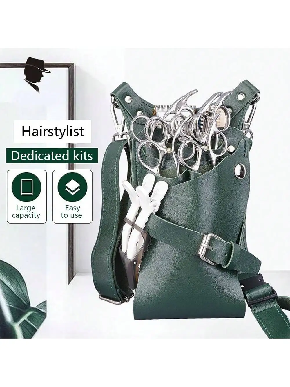 المهنية مصفف شعر متعدد الوظائف سعة كبيرة مجموعة أزياء شخصية ريترو ستايل Crossbody الحيوانات الأليفة الاستمالة Bag.zwq