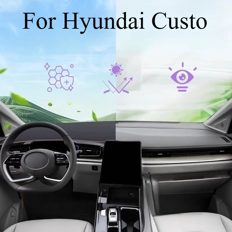 

Для Hyundai Custo: Коврик на приборную панель, защита от солнца для центральной консоли, модифицированные детали, автоаксессуары, декор, передние аксессуары