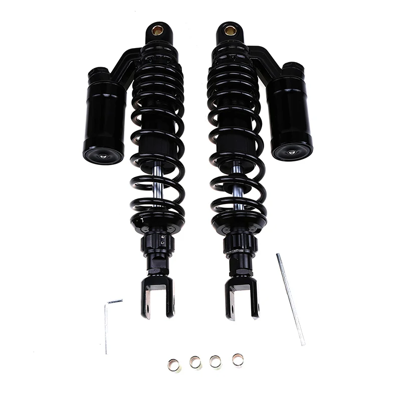 340mm 360mm Universal Motorcycle Rear Shock Absorber Adjustable Gas Reservoir Suspensions for Nmax Xmax Scooters ATV Dirt Bike