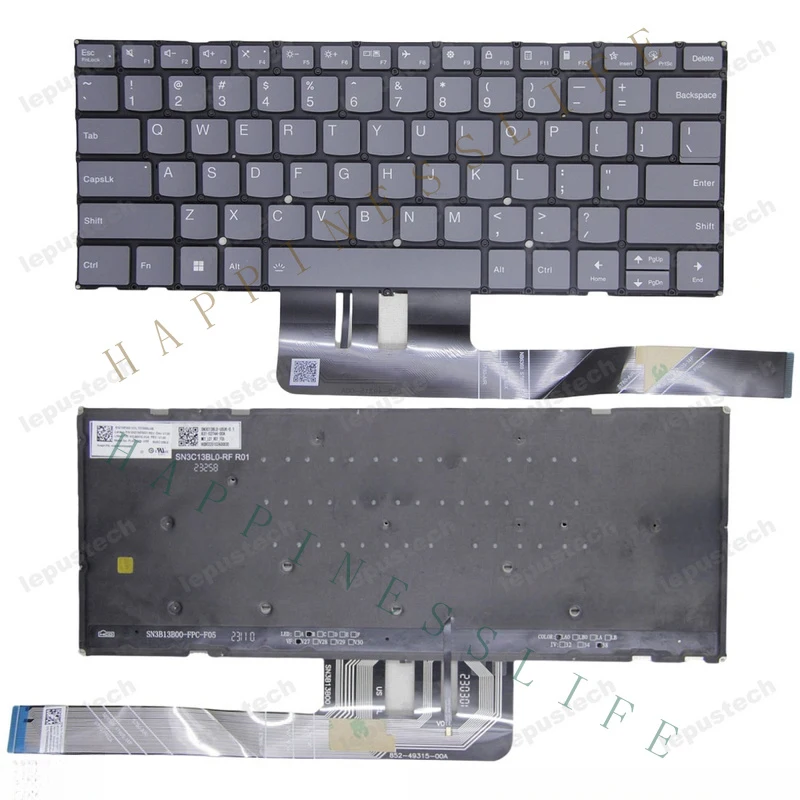 

OM+ For Lenovo Yoga Slim 7 14AKP10 14ILL10 gray backlit US keyboard