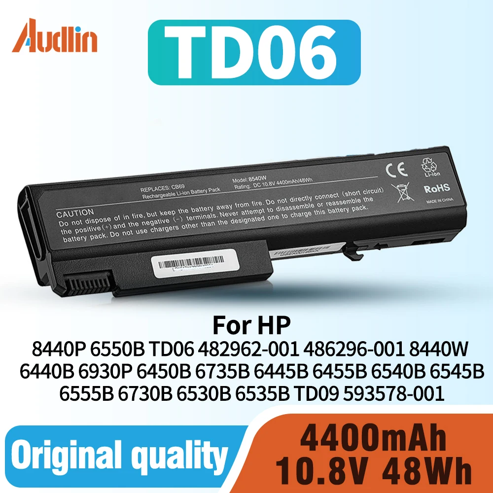 Battery for HP 8440P 6550B TD06 482962-001 486296-001 8440W 6440B 6930P 6450B 6735B 6445B 6455B 6540B 6545B 6555B 6730B TD09
