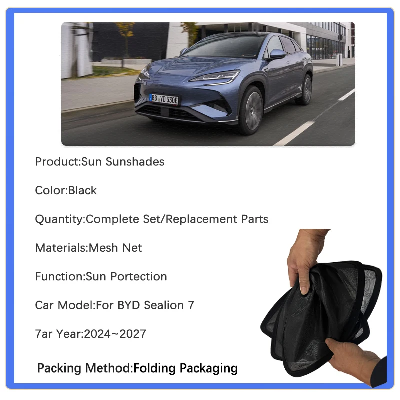 Car Sunshade For BYD Sealion 7 Sealion 07 EV 2024 2025 2026 2027