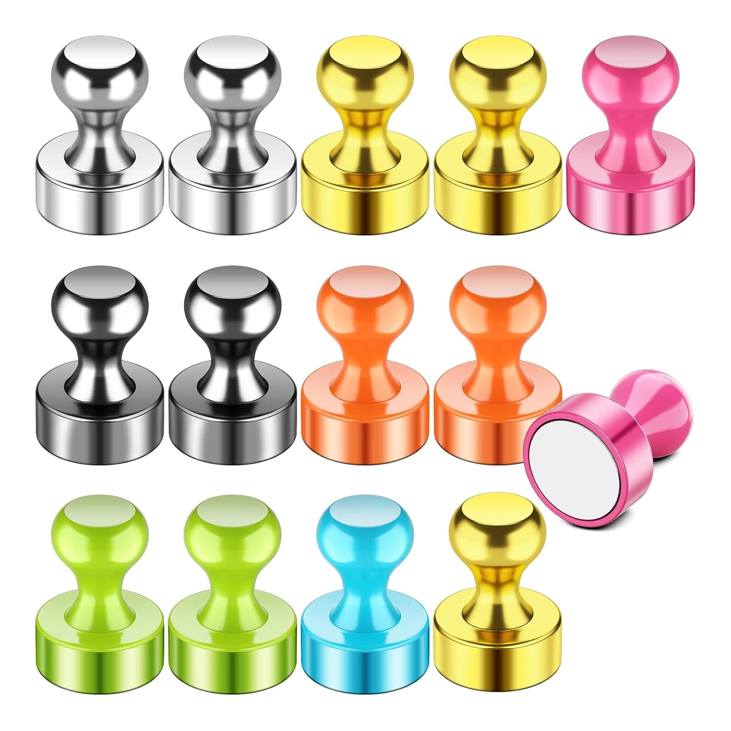 5/10/20pcs Super Strong Neodymium Magnetic Pushpins Sucker Thumbtack Durable Steel Magnet Push Pin for Refrigerator Whiteboard