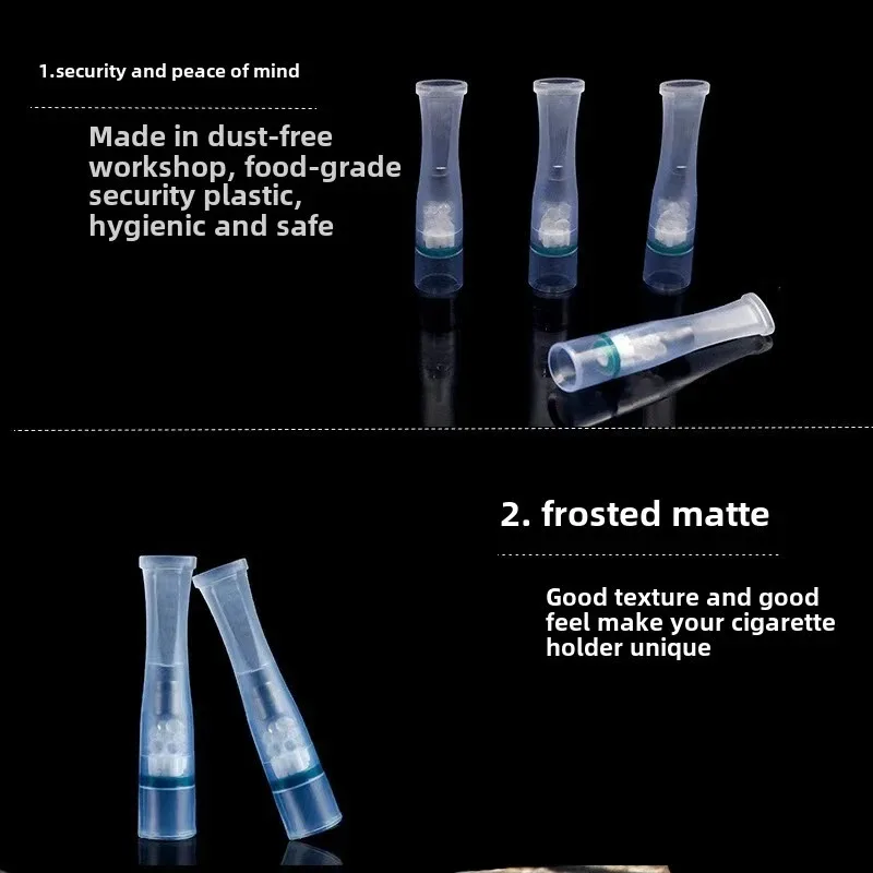 New 10PCS /packTobacco Cigarette Filter Disposable 8mm&6mm Cigarette 3Use Reduce Tar Filtration Food grade material filter