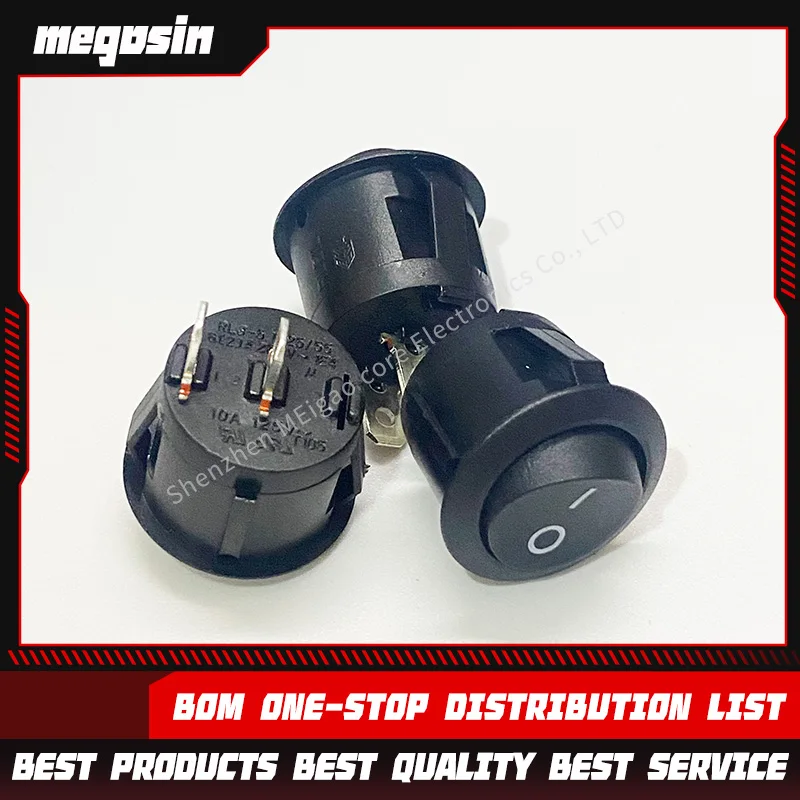 5PCS/LOT Circular boar-shaped switch RL3-5 two-pin two-position 20mm lift plate power switch