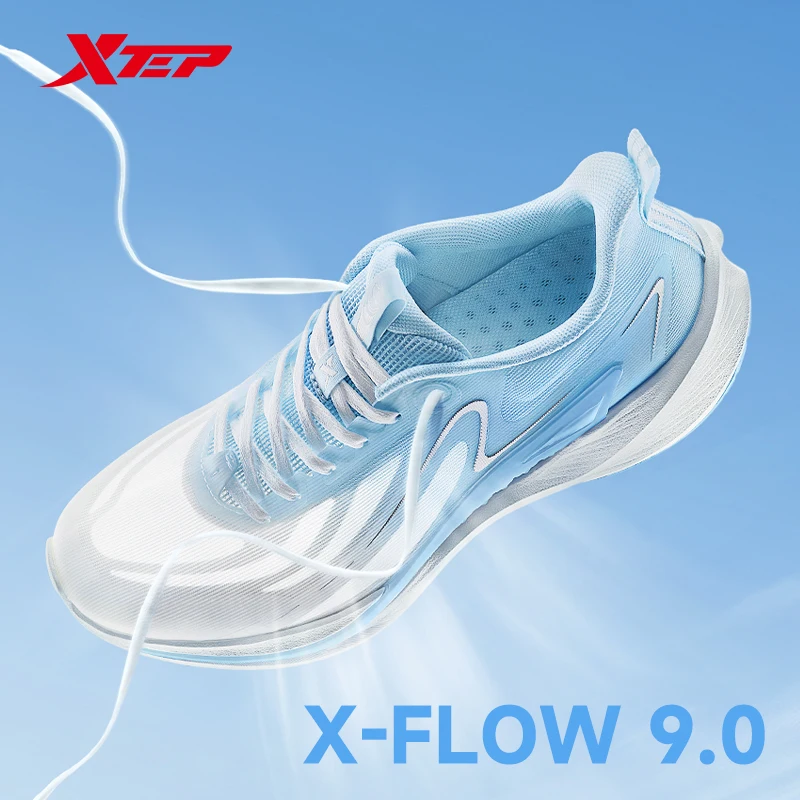 Xtep X-FLOW 9.0 Men's Running Sneakers Winter 2026 Lightweight Shock Absorbing Comfortable Breathable Sports Shoes 874219110013