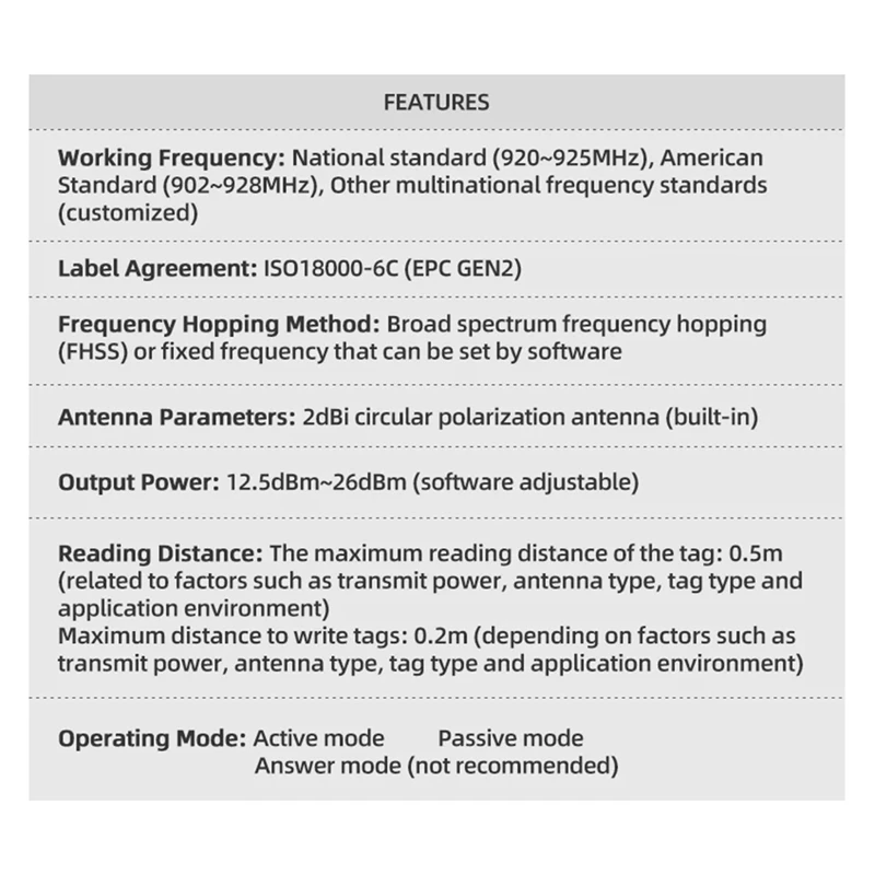 3CGRO-Ultra High Frequency UHF Reader Writer For ISO18000-6C EPC GEN2 With SDK Development USB 902-928Mhz Desktop Reader