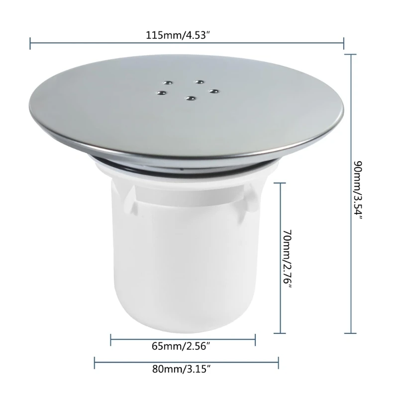 Copri foro per doccia aggiornato, foro di ricambio per scarico, trappola per capelli FastFlow A0KF