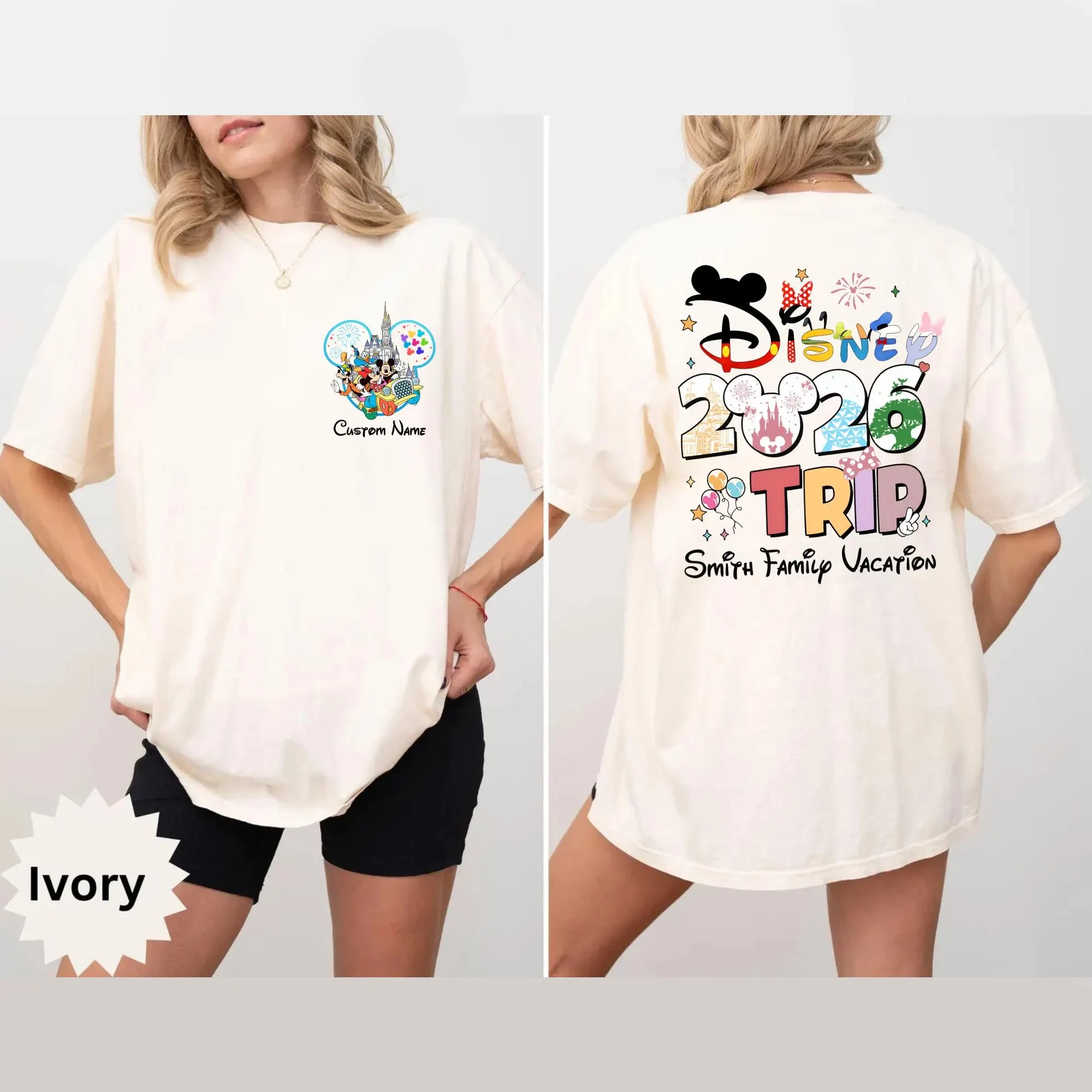 디즈니 여행 2026 티셔츠, 디즈니 가족 여행 후드티, 디즈니 휴가 디즈니 가족 티셔츠, 디즈니 커플 의상