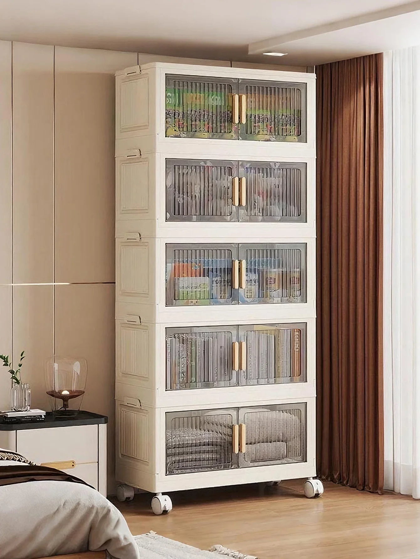 Transparent Refrigerator Storage Box, Multi-specification, Multifunction, Large Capacity, Folding Locker, Storage Cab