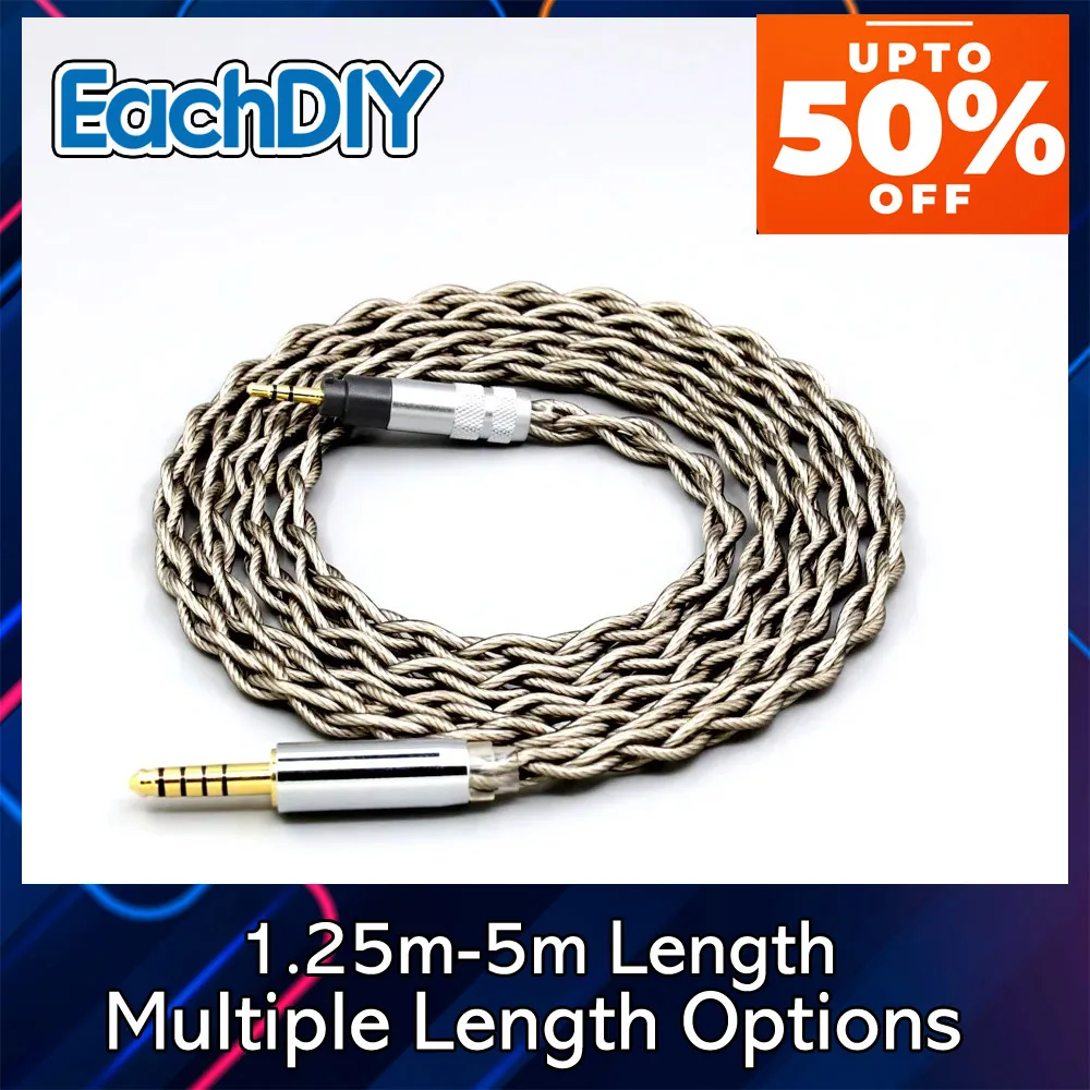 99% Pure Silver Shield Graphene Silver Plated Earphone Cable For Sennheiser Urbanite XL On/Over Ear Headphone 7962