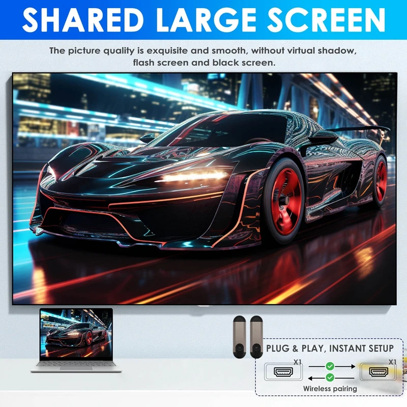 B03B-G69 Transmisor + Receptor Compatible Inalámbrico Transmisión Inalámbrica Punto A Punto 30 Metros 1080P Sin Controlador