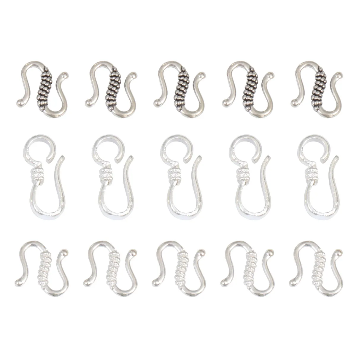 

40 Pcs Silver Plated Copper S Hook Clasps for Bracelet Necklace Making Jewelry Accessories Durable Elegant DIY