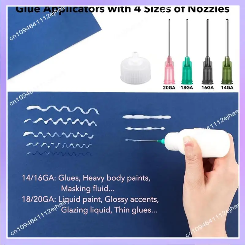 Garrafas aplicadoras de cola n83r, 60 peças, garrafas conta-gotas de plástico espremíveis de 30ml, garrafas conta-gotas espremíveis de óleo, artesanato, fácil instalação