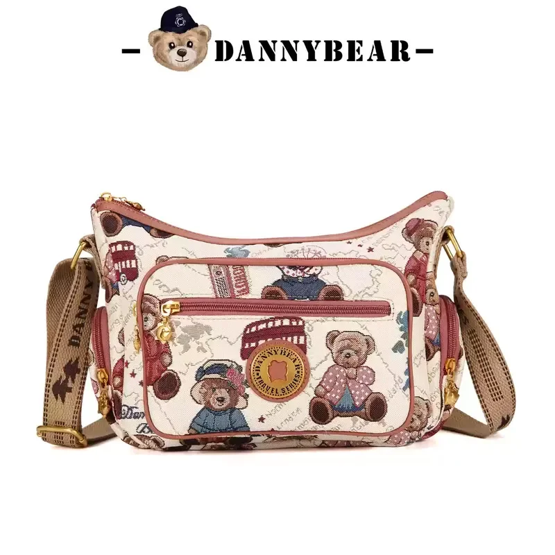 Danny Bear Crossbody Bag Women's Bag Large Capacity Cute and Sweet New Product Travel Leisure Commuter Bear Cloth Bag Gift