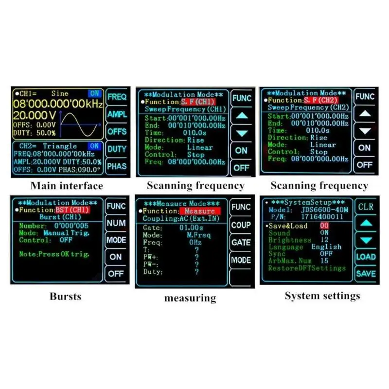 652F JDS6600 Generator Double Channel Frequency Meter High Precisions DDS Generator Counter Simple Operation
