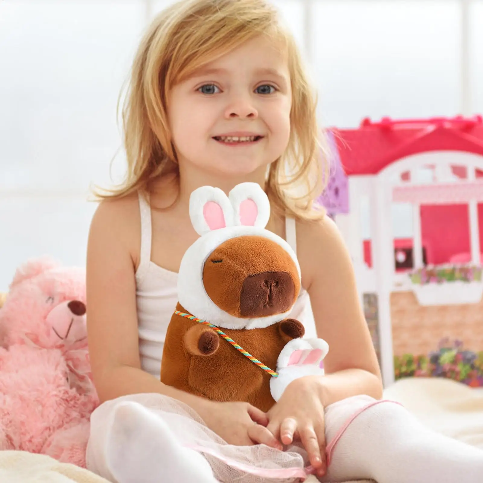 

Plush Stuffed Animals Bedtime Companion Decorative Stuffed Animal Capybara Figure For Boys Girls Sisters Classmates Teens Sofa