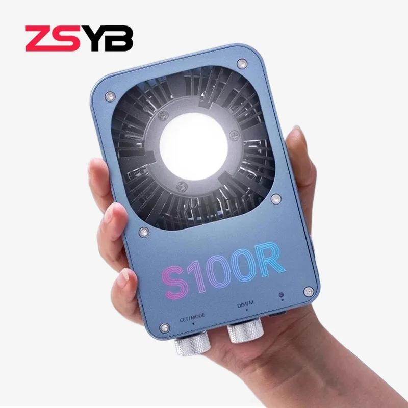S100R Full-color Fill Light RGB Outdoor Photography Lighting 100W High-power Camera Light Portable Portrait COB Soft Light Lamp