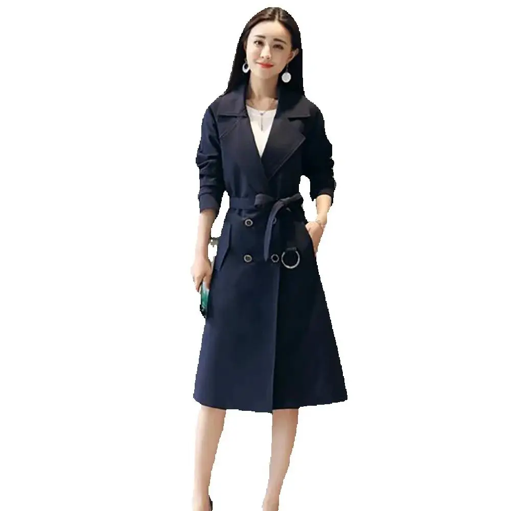 

Temperament Trench Coat Women's Long Style 2024 Spring And Autumn New Korean Fashion Middle-aged Women's Over-the-Knee Coat Tide