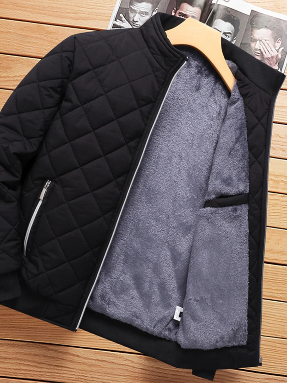 Thiened Winter Jaet, мужское молодежное хлопковое пальто на подкладке Fce, теплое повседневное длинное пальто с воротником-стойкой, свободный крой стандартного кроя