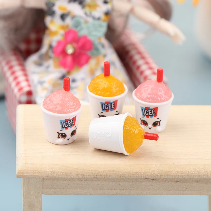 1/2/5pcs Poupée Maison Meubles Belle Paille Boisson Tasse Modèle Mini Café Jus Lait Tasses Miniature Maison De Poupée Tasses Boissons