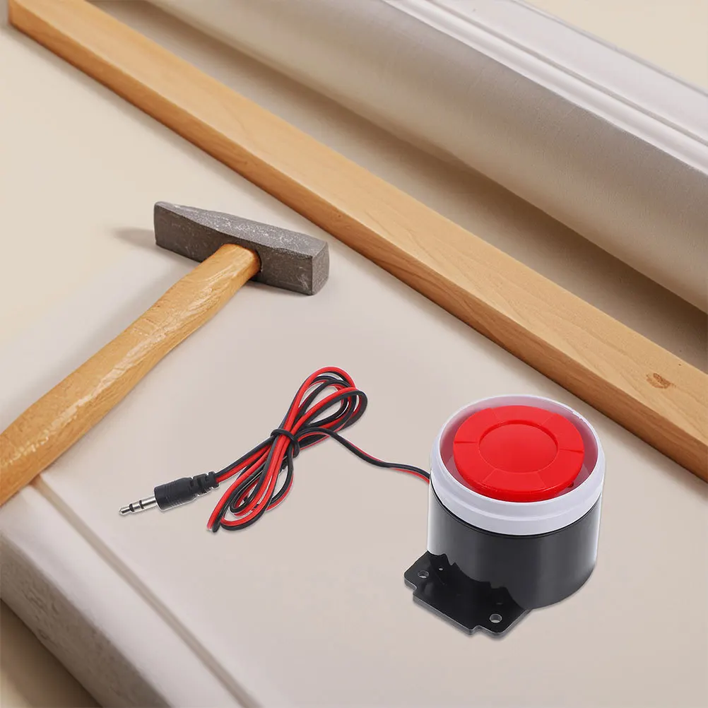 2 шт. мини проводная сирена сигнализации громкий звук домашняя безопасность офис противоугонная сигнализация пластиковый зуммер охранный зуммер