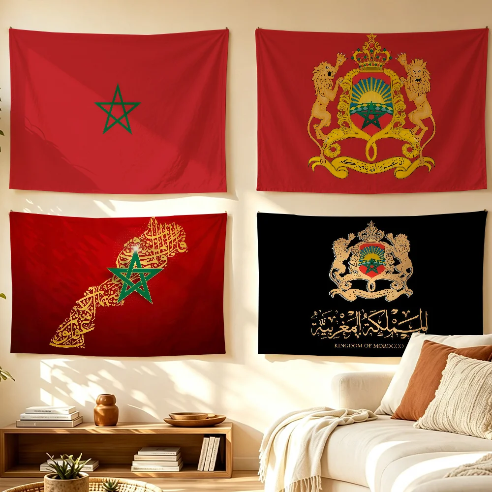 Kingdom Of Morocco flag Tapestry Room Decoration Wall Tapestry Hanging Aesthetic Bedrooms Advertising Banner