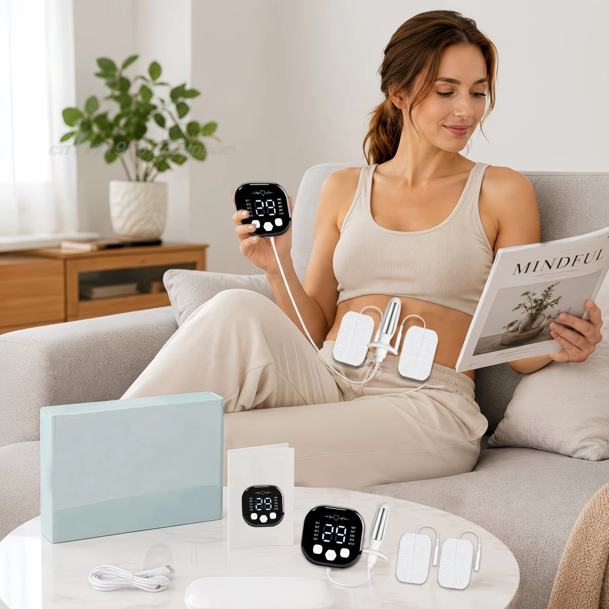 EMS Pelvic Floor Muscle Stimulator 10 Modes Postpartum Vaginal Recovery Kegel Exerciser Women Health Care Trainer TENS Machine