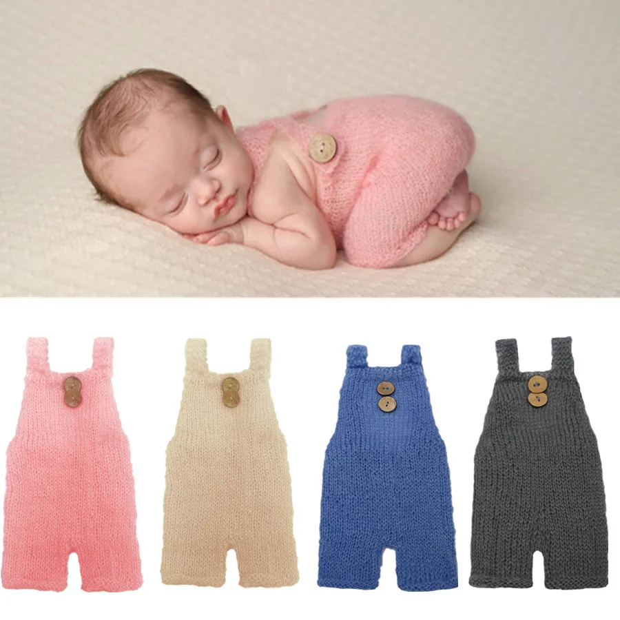 Newborn Photography Outfit Mohair Overalls Jumpsuit Photo Clothing Photograph Jumpsuit Baby Photoshoot Outfit Fotografie