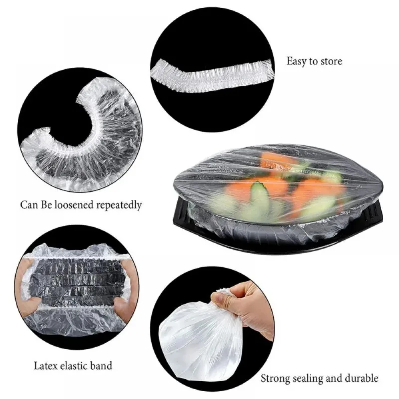 Elastic Bowl Covers Reusable Stretch Wraps for Fresh Food Storage Universal Fit for Plates Bowls Containers Kitchen Accessories
