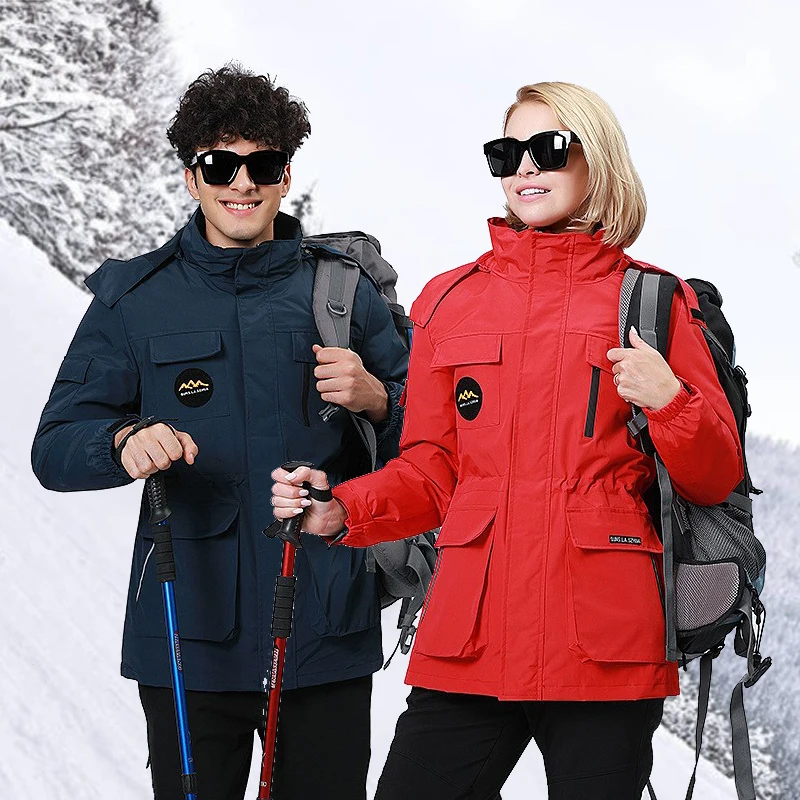 Winter Ski Wear Warm Women Waterproof Ski Equipment Down Jacket Outdoor Sports Snow Jackets And Pants Female Ski Suit