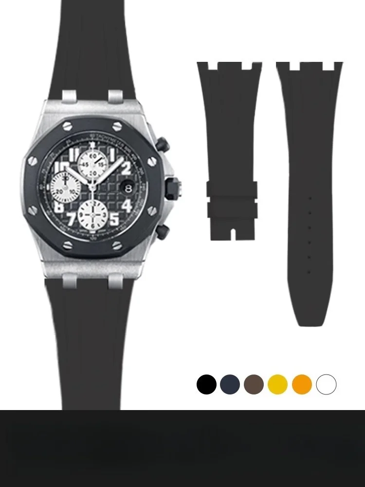 Reloj sustituto AP Royal Oak Offshore Fluororubber con correa de reloj 26170 25940, pulseras con hebilla plegable Starp de 28mm