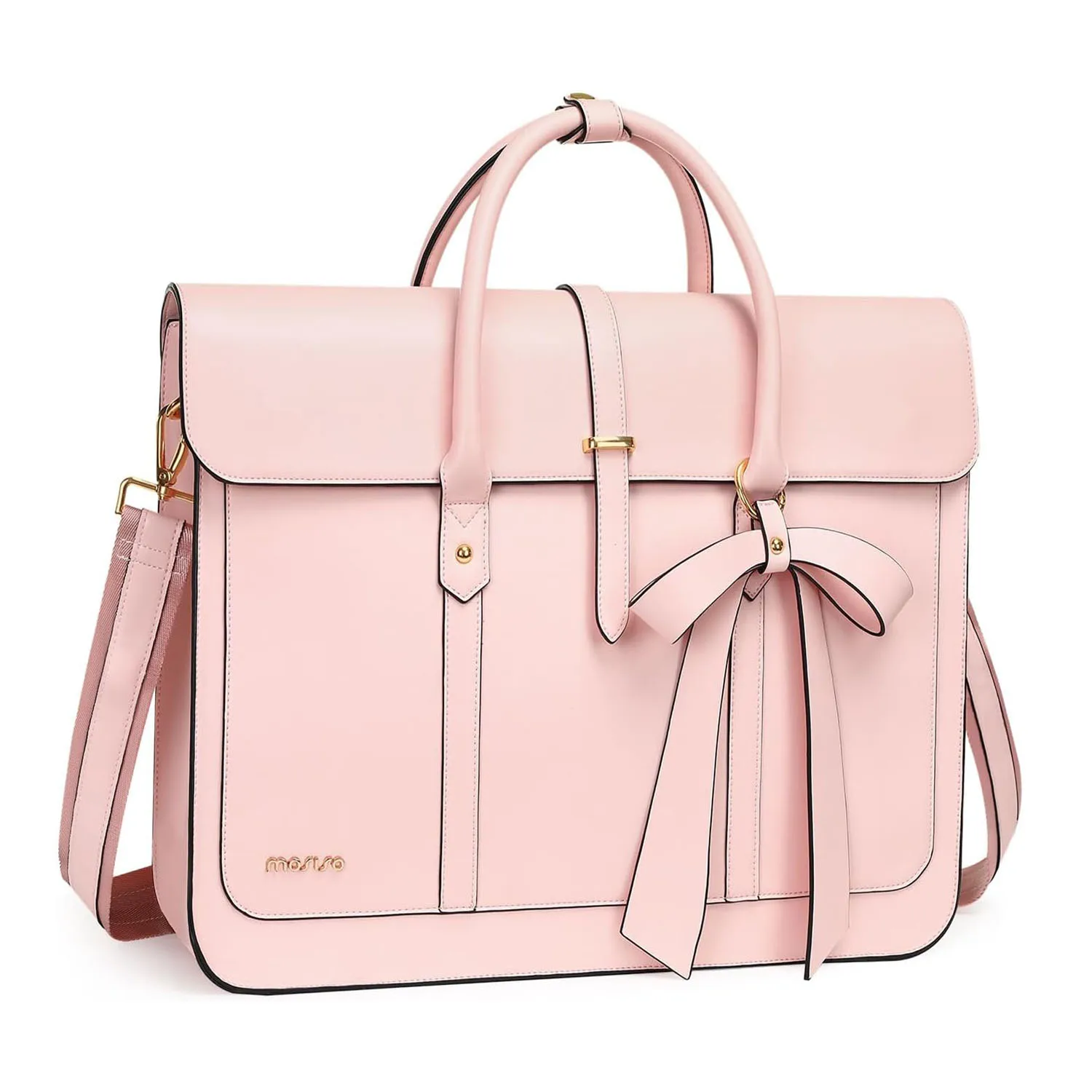 Laptop Bag for Women, 13-14 inch PU Leather Laptop Shoulder 13.3 inch Messenger Convertible Backpack Casual Handbag Work