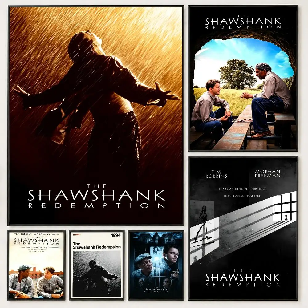 Movie The Shawshank Redemption Poster Poster Trendy Aesthetic SelfAdhesive HD Wall Decor Home Café Bedroom Room Decoration Gift
