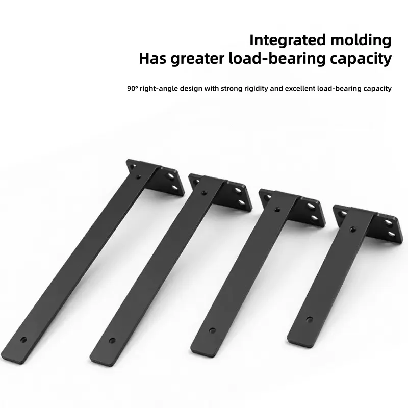 2PC HeavyDuty Thickened Integrated Invisible L Brackets Wall Mounted Floating Shelf Bracket Space Saving Furniture Board Support