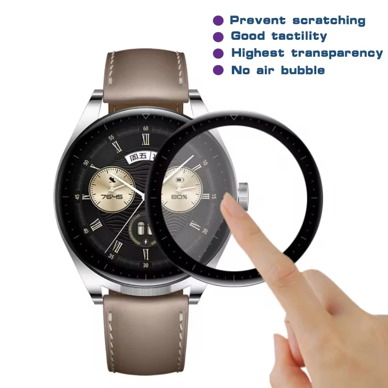 طبقة حماية لساعة Huawei Watch Buds HD Clear 3D منحني ناعم حافة غطاء واقي للشاشة لملحقات Huawei Buds Smartwatch