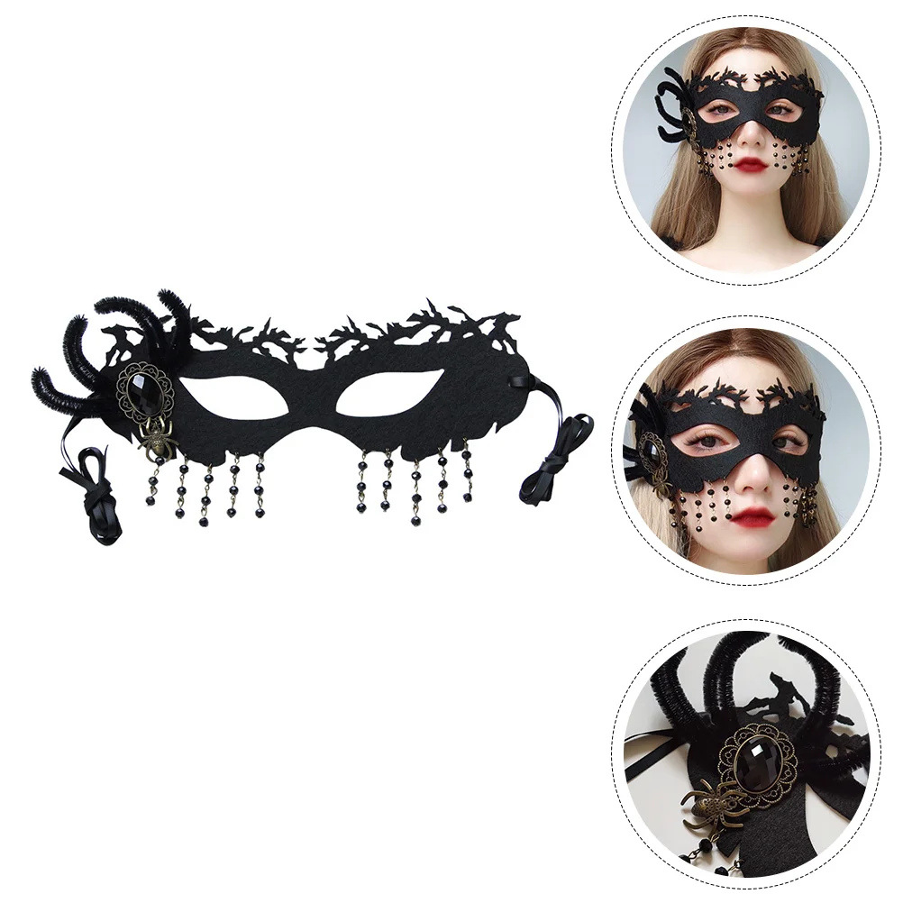 Half Face Spider Eye Mask Dance Party Masks Prom Performance Decorative Blindfold Miss