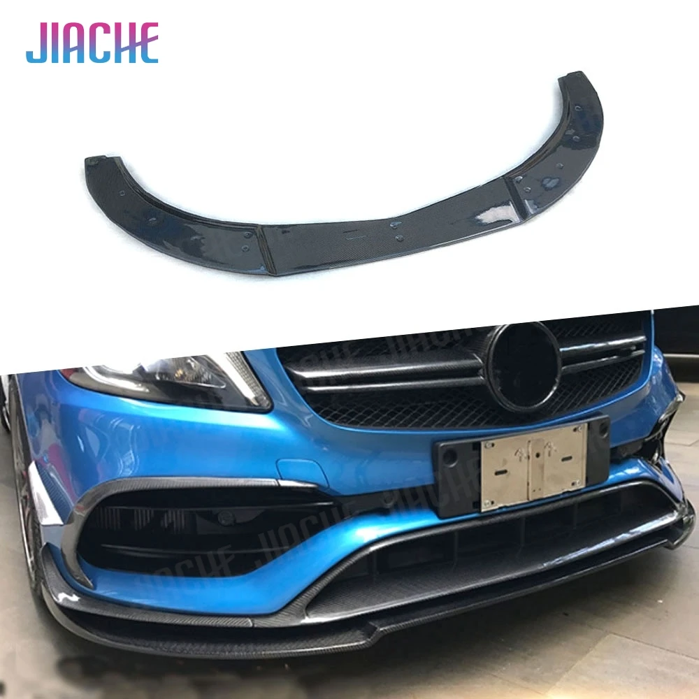 

Body Kit Front Bumper Lip Spoiler for Benz A Class W176 A180 A200 A260 A45 AMG 2016-2019 AMG Car Styling Carbon Fiber / FRP