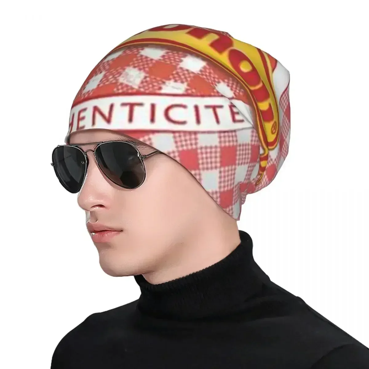 Cochonou Red Plaid Style Skullies Beanies Hats Warm Autumn Winter Outdoor Cap Knitted Bonnet Caps for Men Women Adult