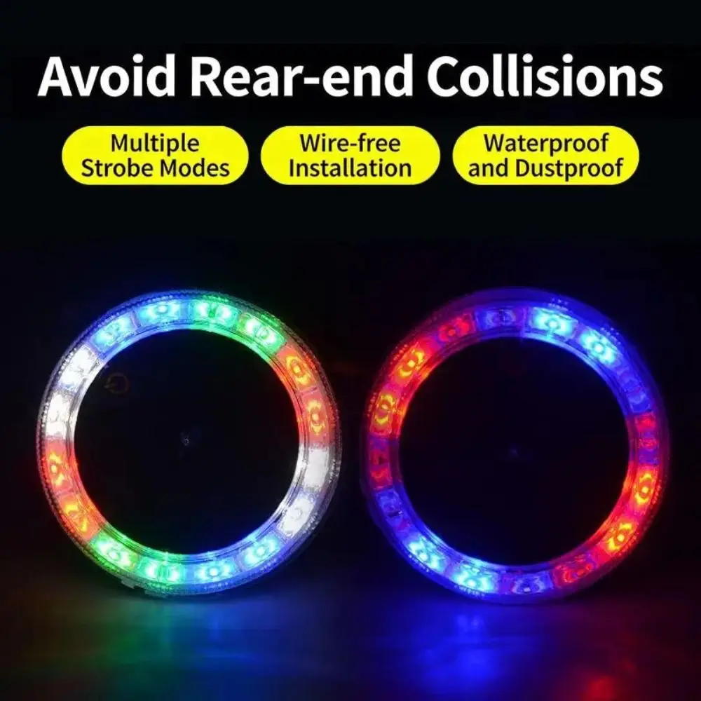 Adjustable Solar Warning Light Touch Sensor Multi-Mode LED Strobe Light No Wiring Shockproof Safety Flashing Light Night Safety view 5