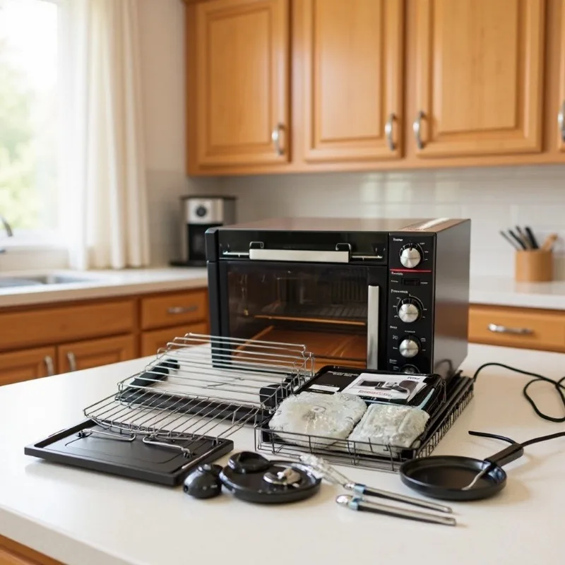 110V voltage plug-in cyclone air fryer oven, large-capacity electric oven